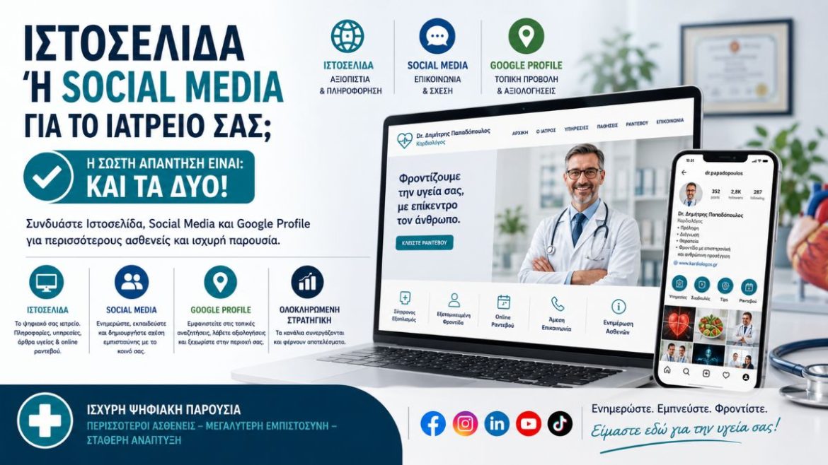 Ιστοσελίδα ή Social Media για Ιατρείο